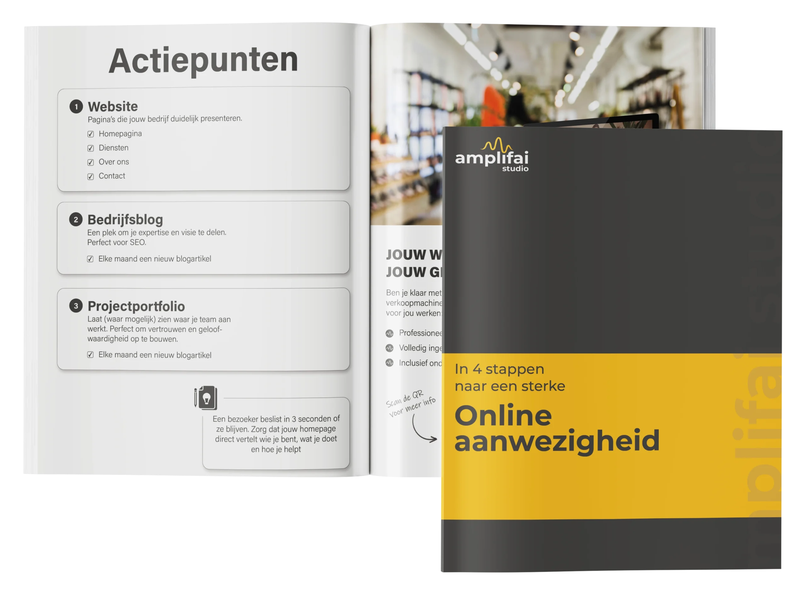 Amplifai Studio whitepaper online aanwezigheid mockup